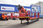 Полуприцеп тяжеловоз высокорамный ППТ-9177-201В3 (47 т.) с КМУ