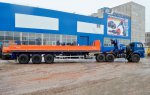 Автопоезд полуприцеп-штанговоз (34,5 т.) + седельный тягач Камаз 43118 с КМУ АНТ 12-2