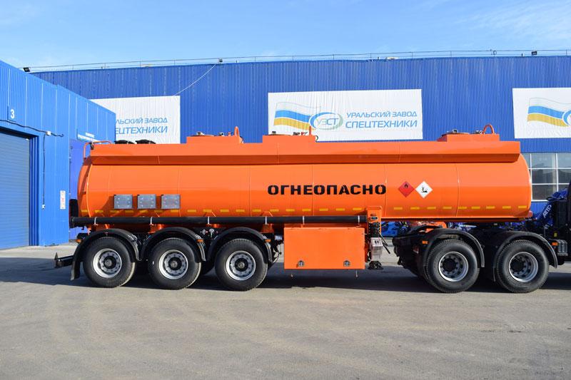 Полуприцеп-цистерна ППЦ-25 (02-3102) для ГСМ (3-осный, переменное сечение круглой формы)