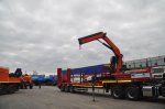 Полуприцеп тяжеловоз высокорамный ППТ-9177-201В3 (47 т.) с КМУ