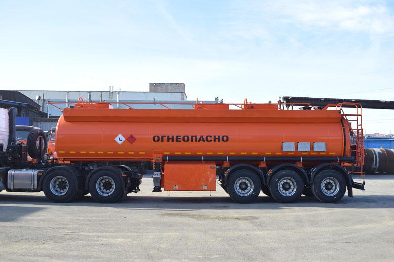 Полуприцеп-цистерна ППЦ-25 (02-3102) для ГСМ (3-осный, переменное сечение круглой формы)